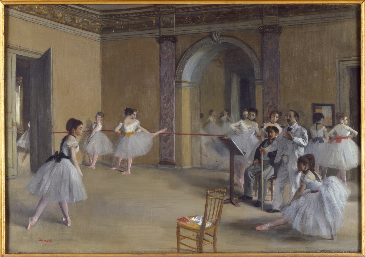 Az Opéra táncterme a rue Le Peletier-n alkotó: Edgar Degas