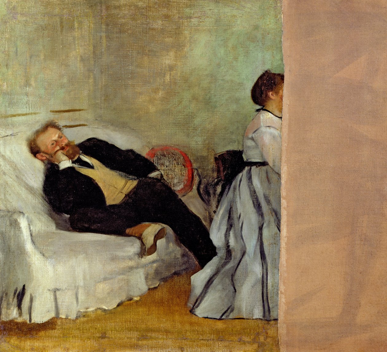Monsieur és Madame Edouard Manet, 1868-69 alkotó: Edgar Degas