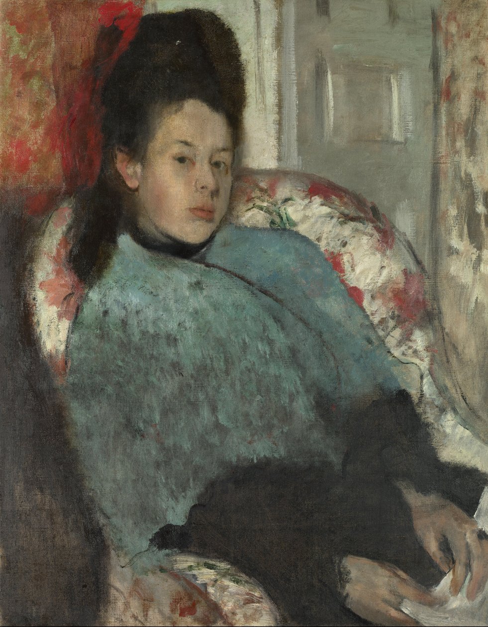 Elena Carafa arcképe alkotó: Edgar Degas