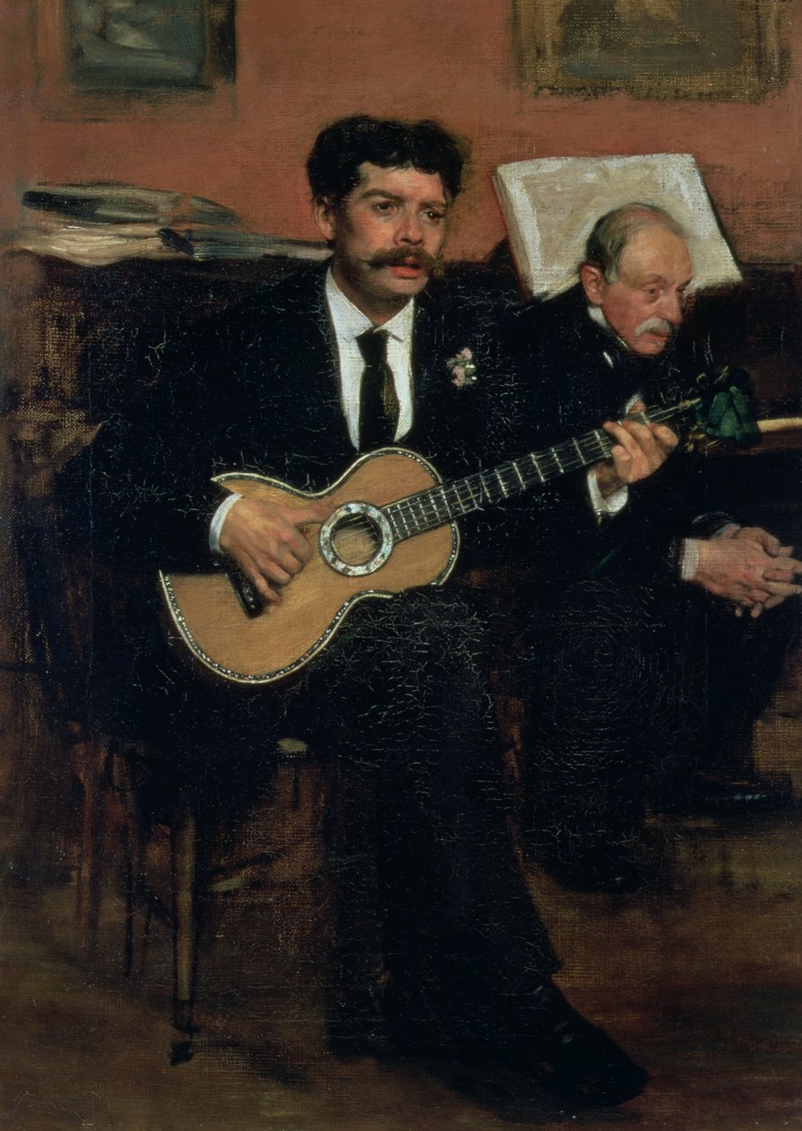 Lorenzo Pagans (1838-83), spanyol tenor és Auguste Degas (1807-74), a művész apja portréja, 1871-72 körül alkotó: Edgar Degas
