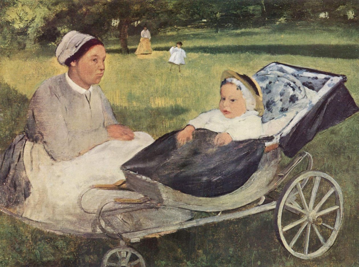 Porträt des Henri Valpinçon és Kind mit Housekeeper alkotó: Edgar Degas