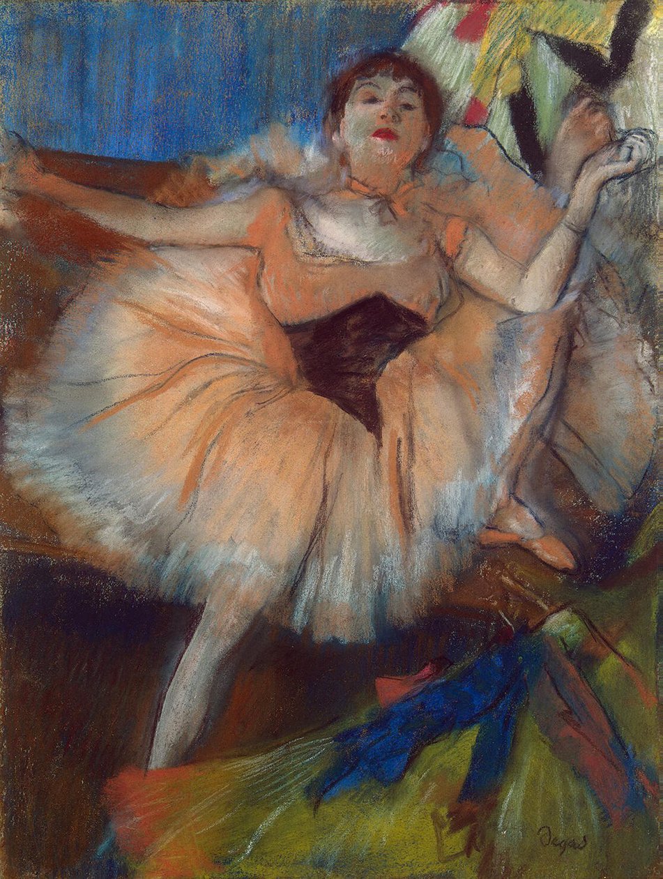Ülő táncos, 1879-80 (pasztell, karton) alkotó: Edgar Degas