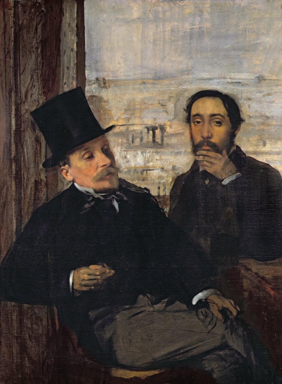Önarckép Evariste de Valernes-szel (1816-96) 1865 körül alkotó: Edgar Degas