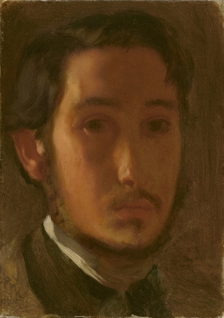 Önarckép fehér gallérral, 1857 körül (olaj, papír, vászon) alkotó: Edgar Degas