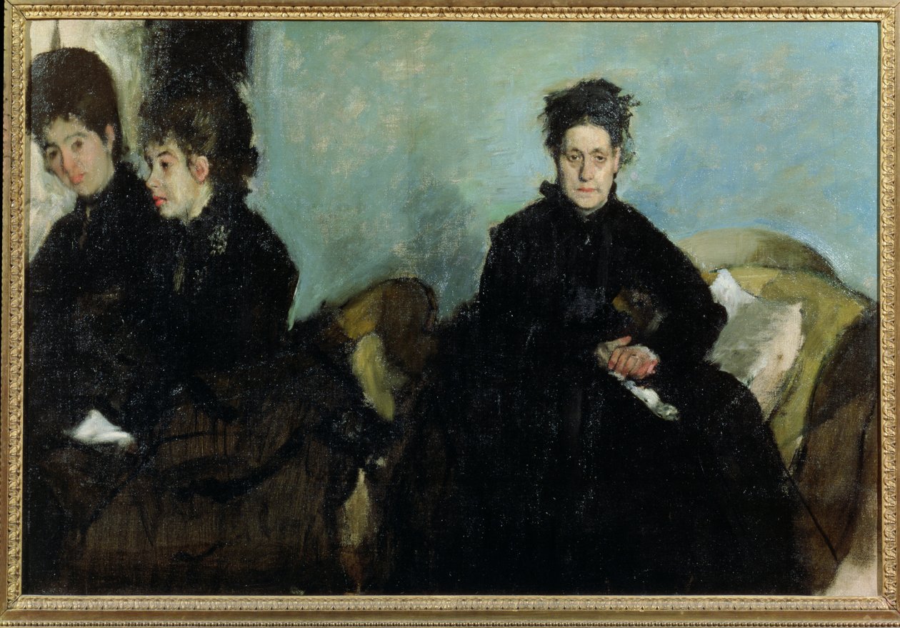 Montejasi hercegnő és lányai, Elena és Camilla, 1876 alkotó: Edgar Degas