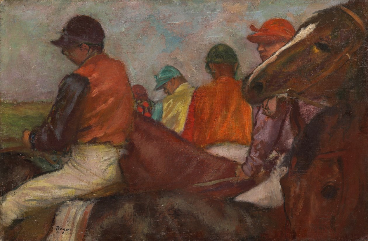 The Jockeys, 1882 körül alkotó: Edgar Degas