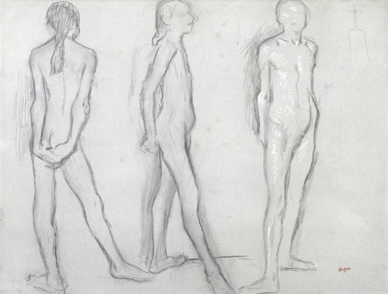 Három tanulmány egy akttáncosról alkotó: Edgar Degas