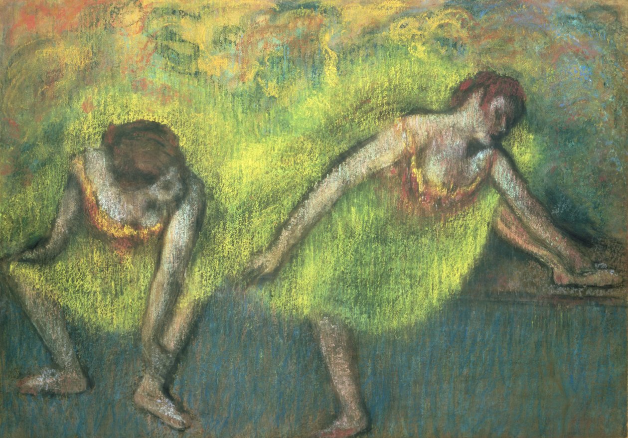 Két táncos pihen (pasztell) alkotó: Edgar Degas