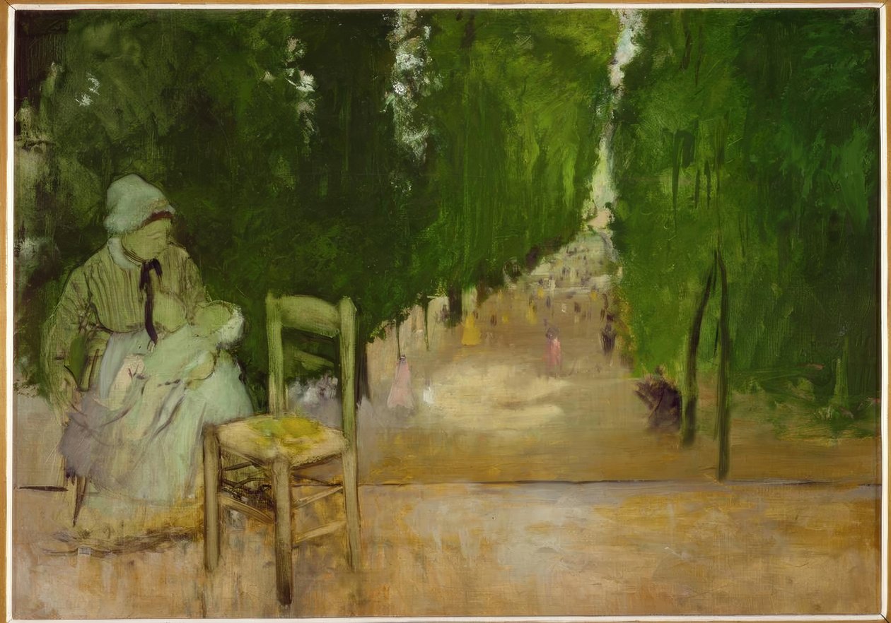 Egy dajka a luxemburgi kertben alkotó: Edgar Degas