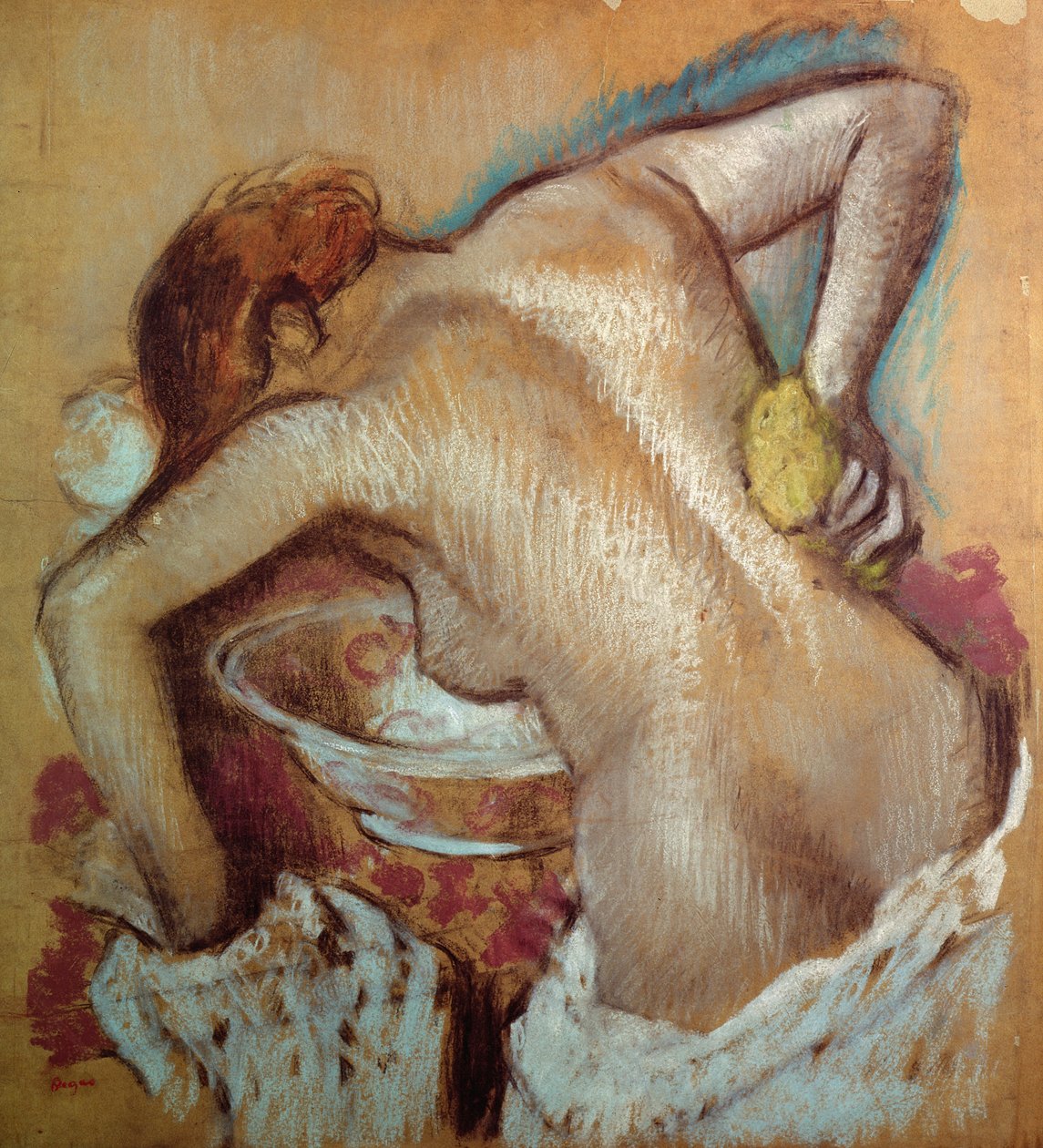 Nő a WC-nél, 1894 körül (pasztell) alkotó: Edgar Degas