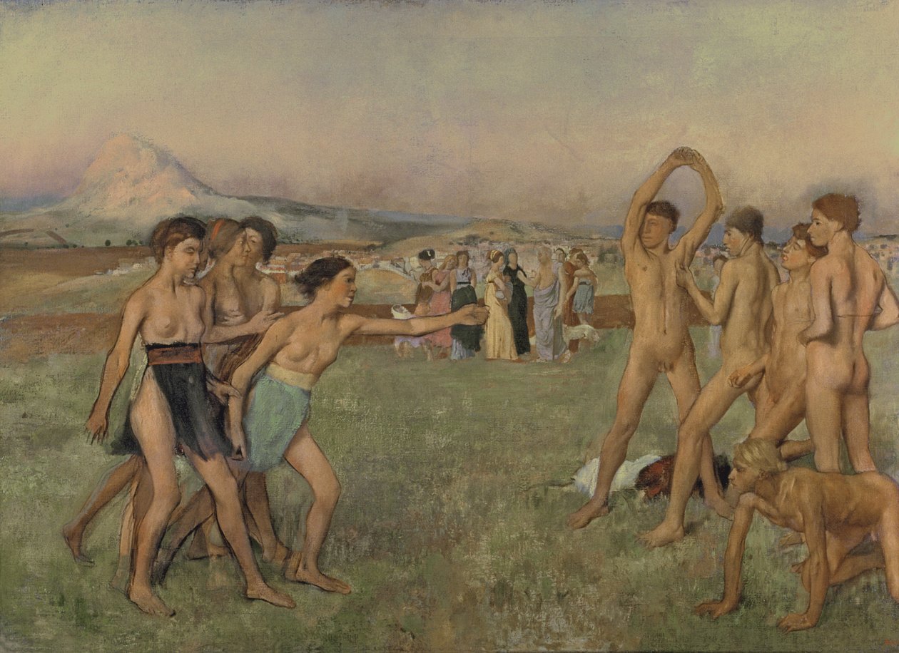 Fiatal spártai edzés, 1860 körül alkotó: Edgar Degas