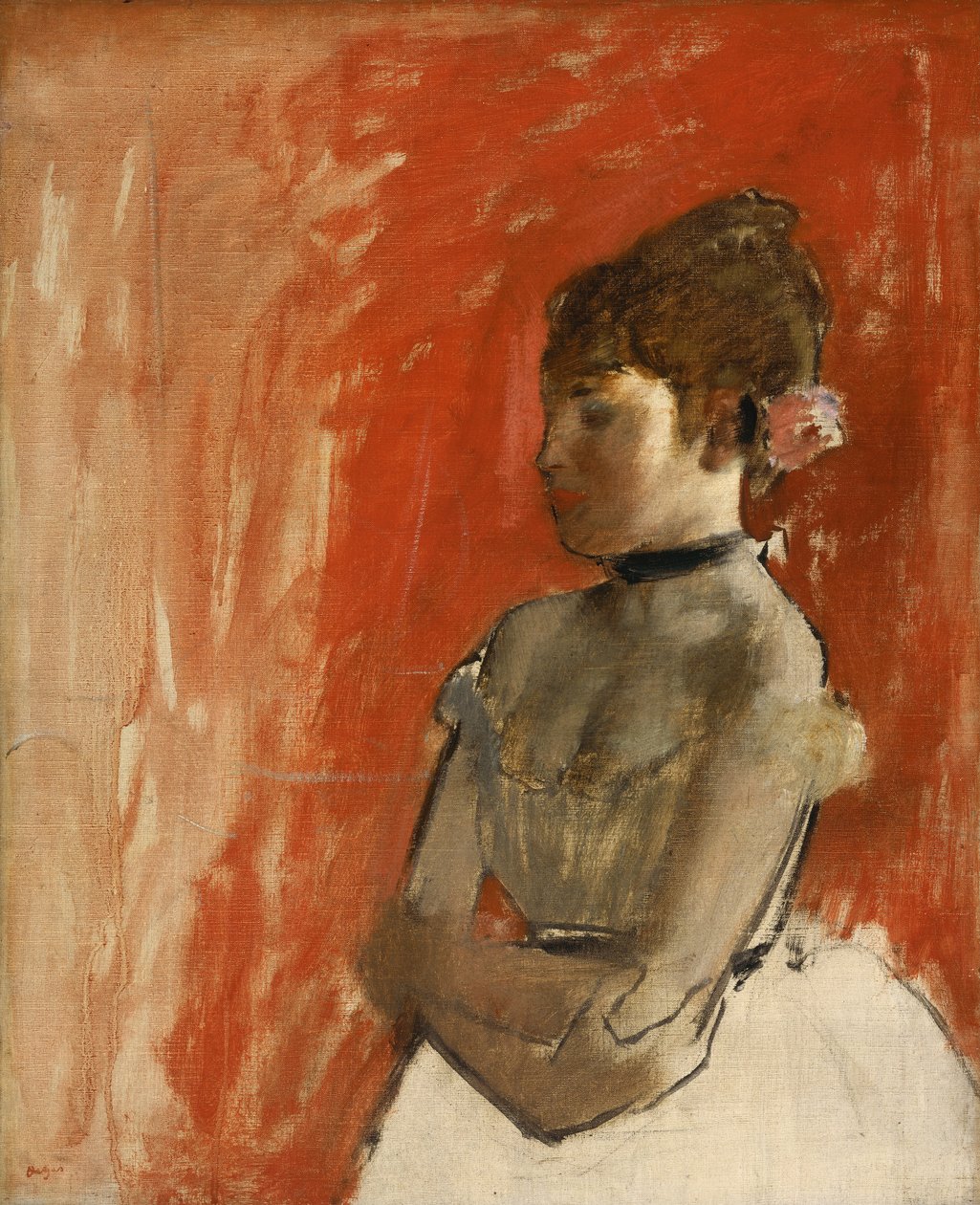 Balett táncos, keresztbe tett karral alkotó: Edgar Degas