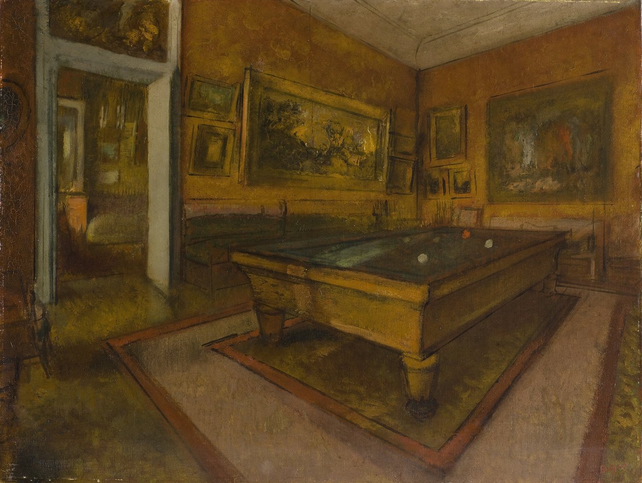 Biliárdterem Ménil-Hubertben alkotó: Edgar Degas