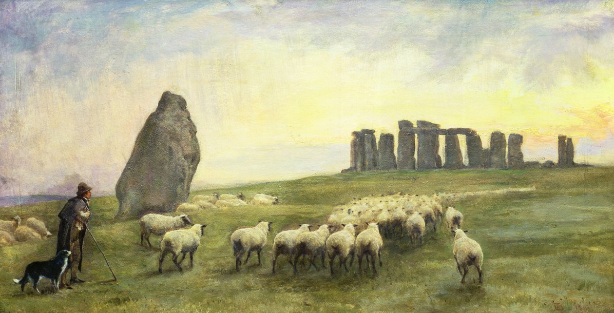 Hazatérés, Stonehenge, Wiltshire, 1891 alkotó: Edgar Barclay