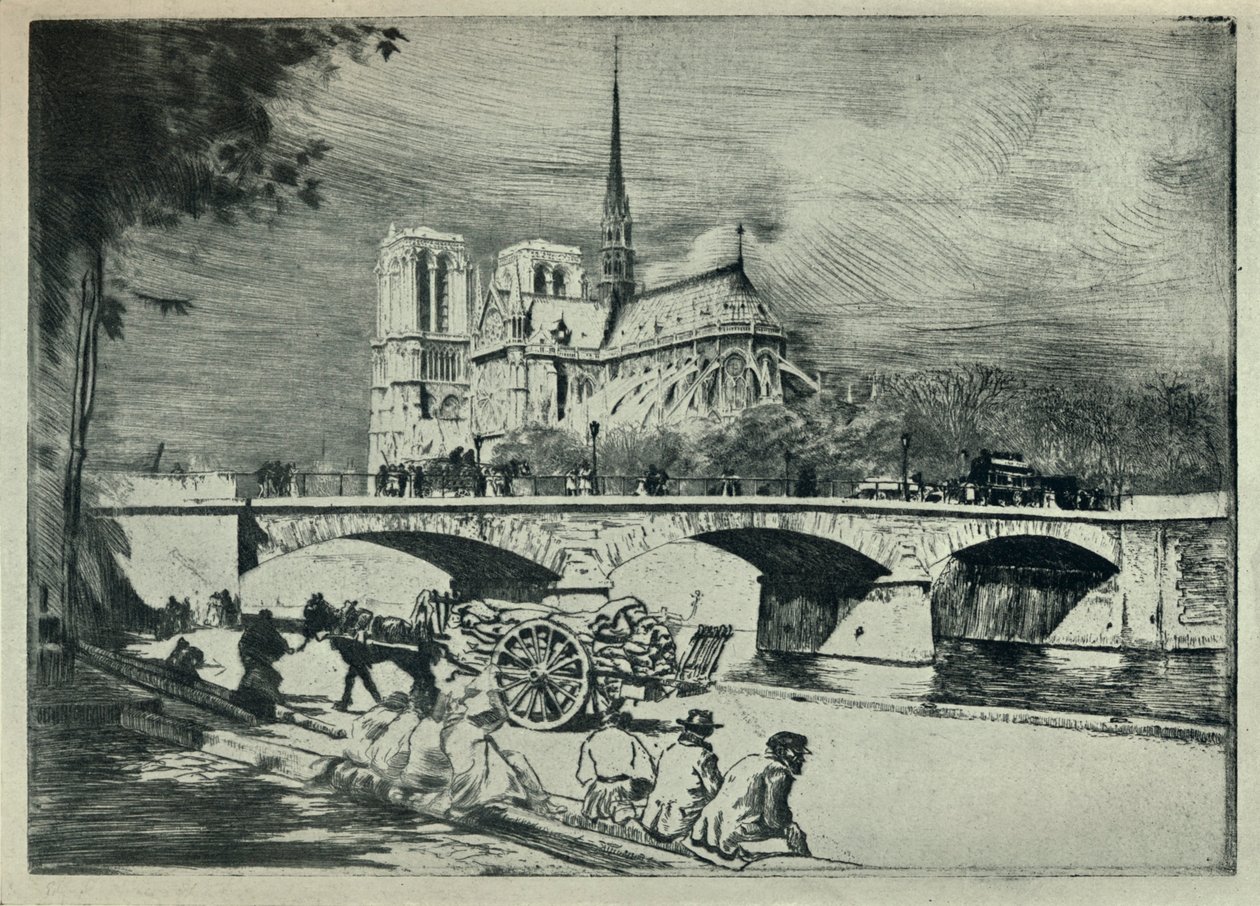 A Notre Dame apszisa, 1915 alkotó: Edgar Chahine