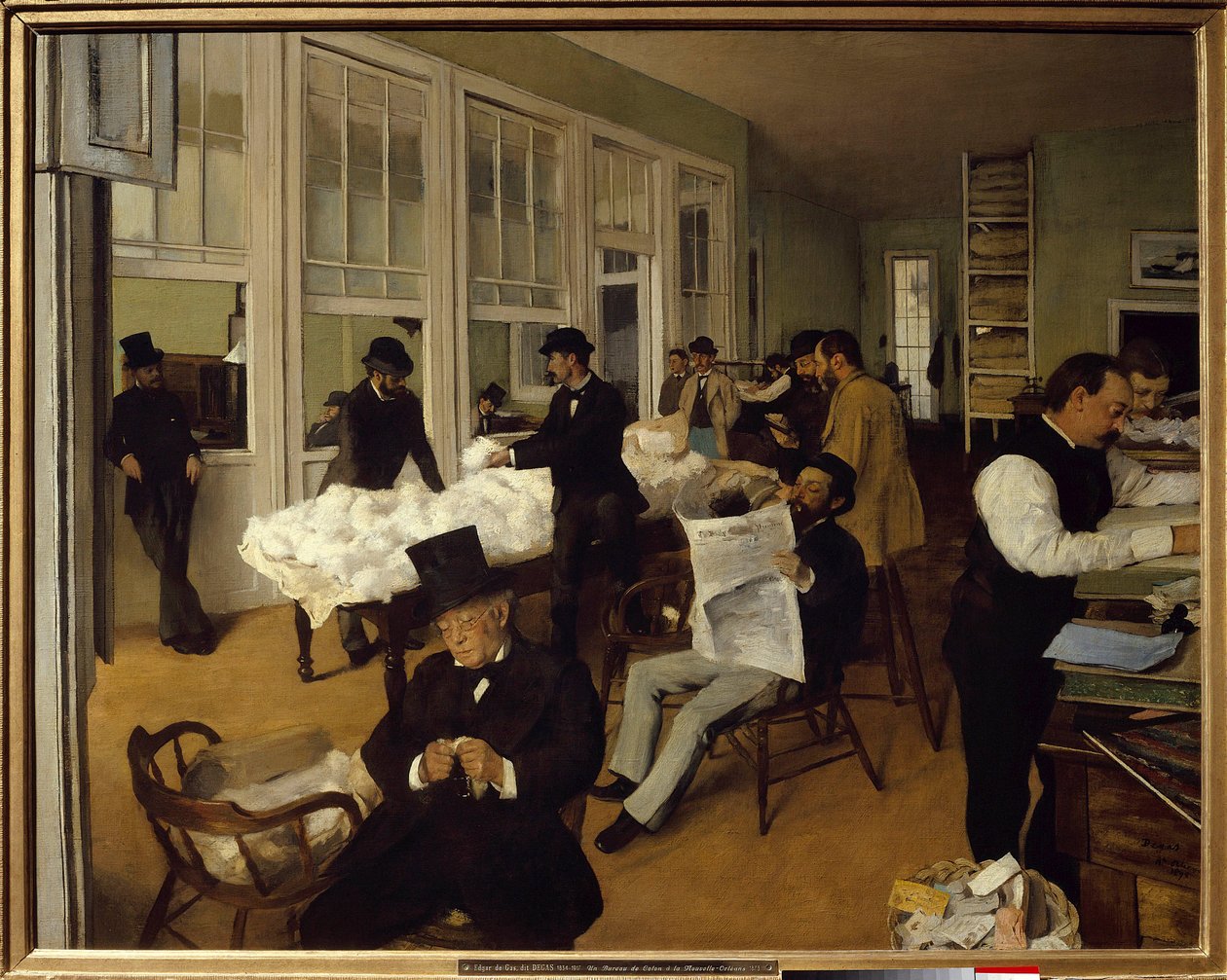 A Cotton Office in New Orleans alkotó: Edgar Degas