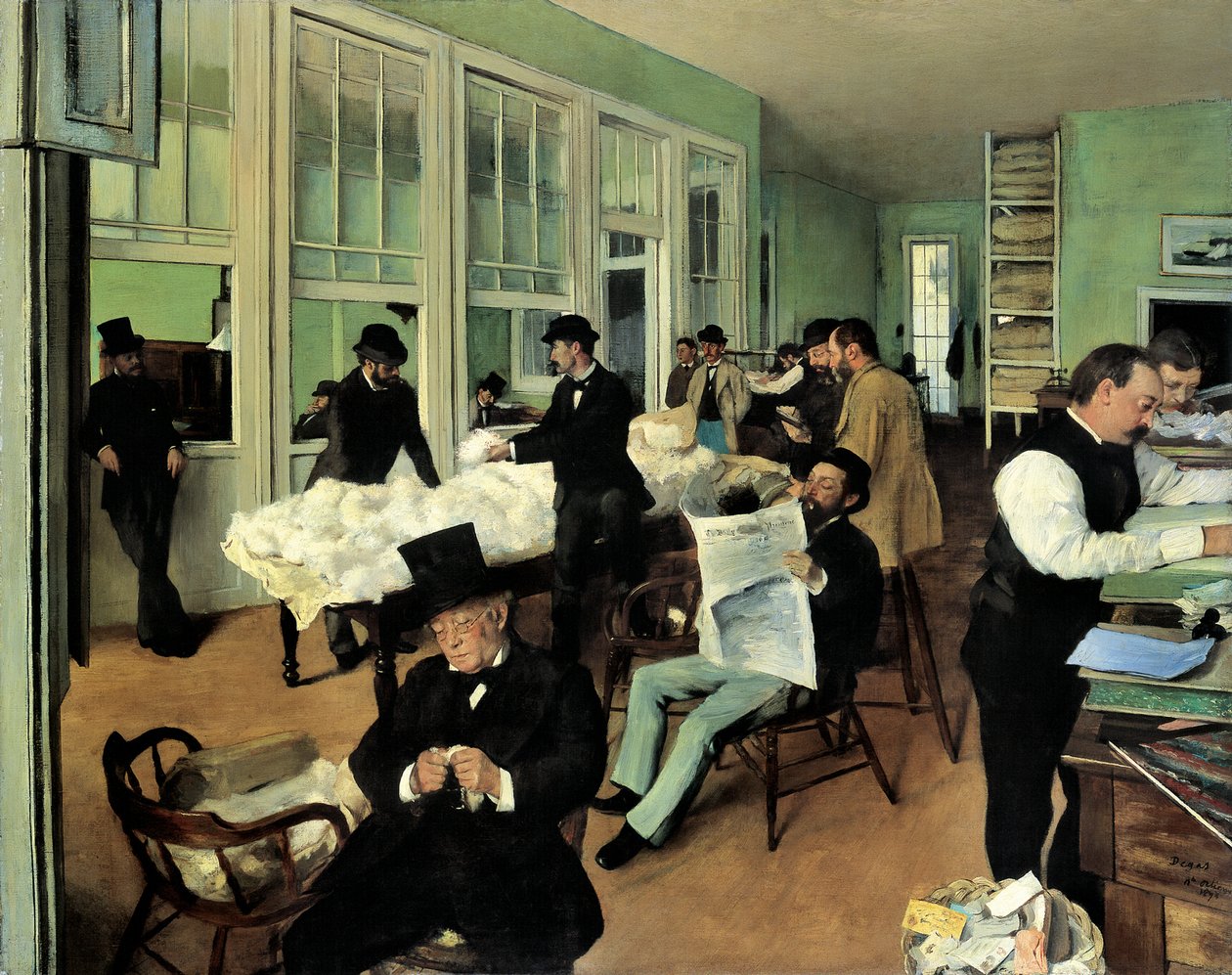 Egy pamut iroda New Orleansban A Cotton Office New Orleansban, 1873 alkotó: Edgar Degas