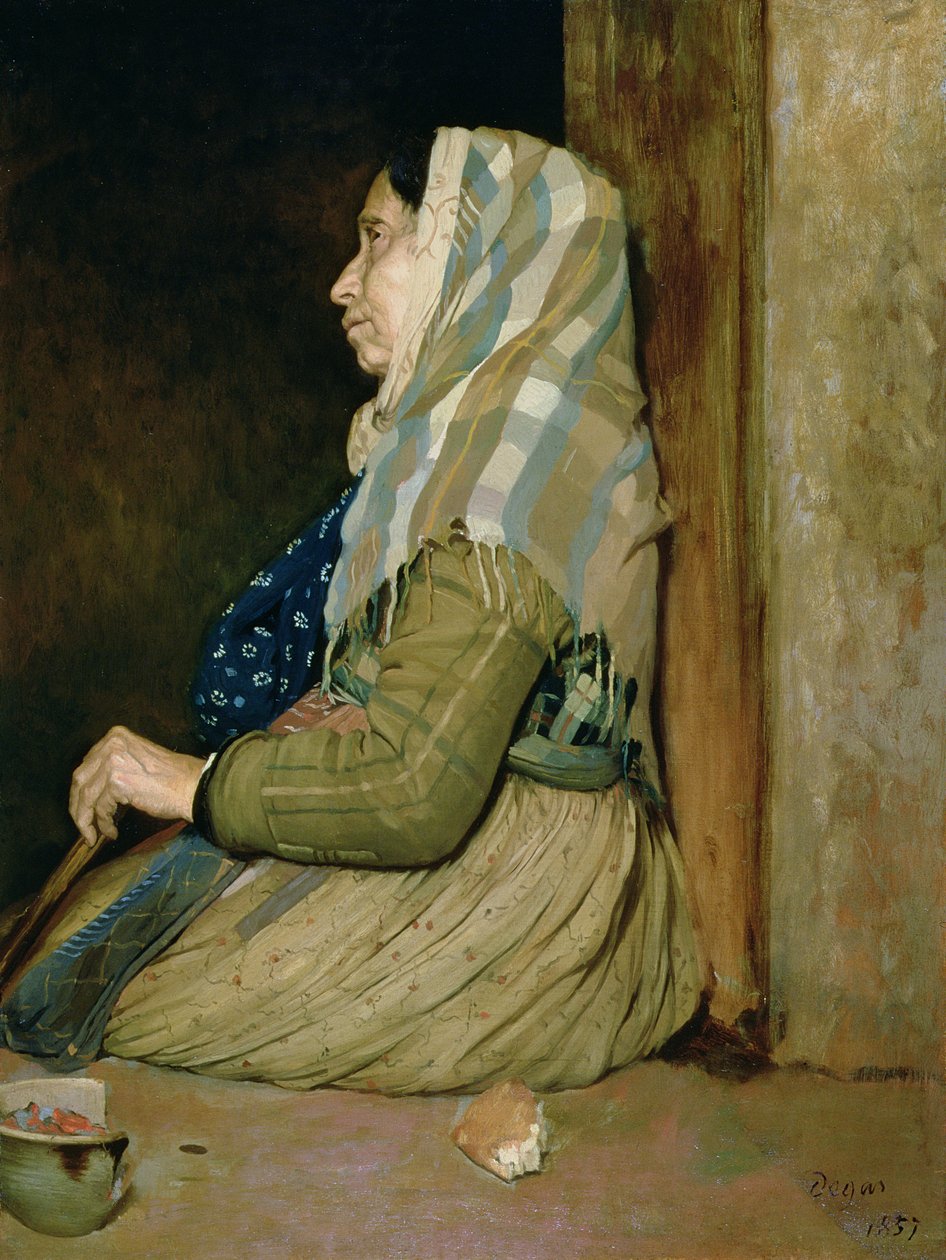 Egy római koldusasszony, 1857 alkotó: Edgar Degas