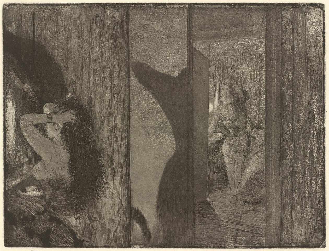 Színésznők az öltözőjükben alkotó: Edgar Degas