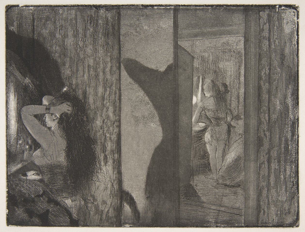 Színésznők az öltözőikben alkotó: Edgar Degas