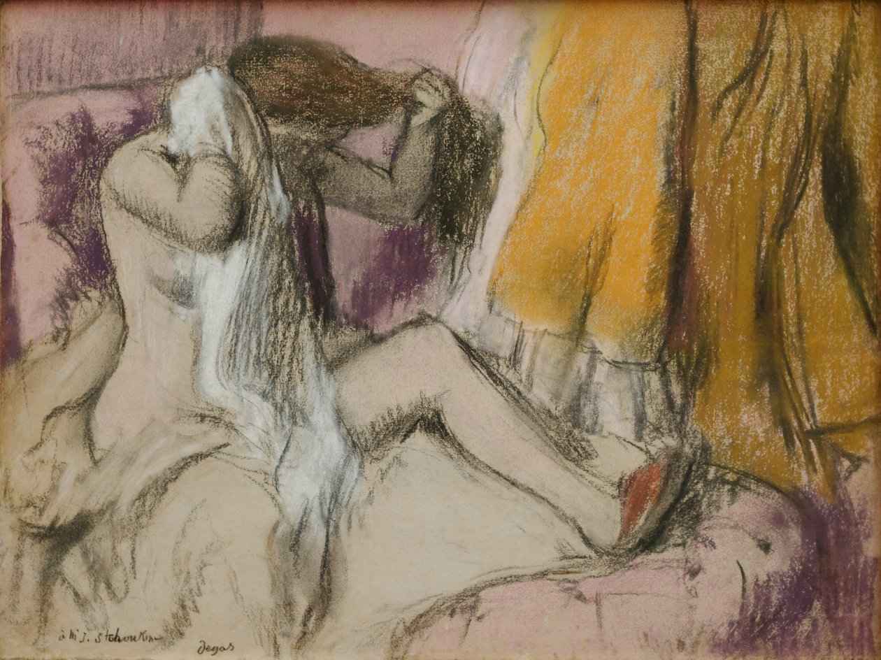 Nach dem Bad alkotó: Edgar Degas