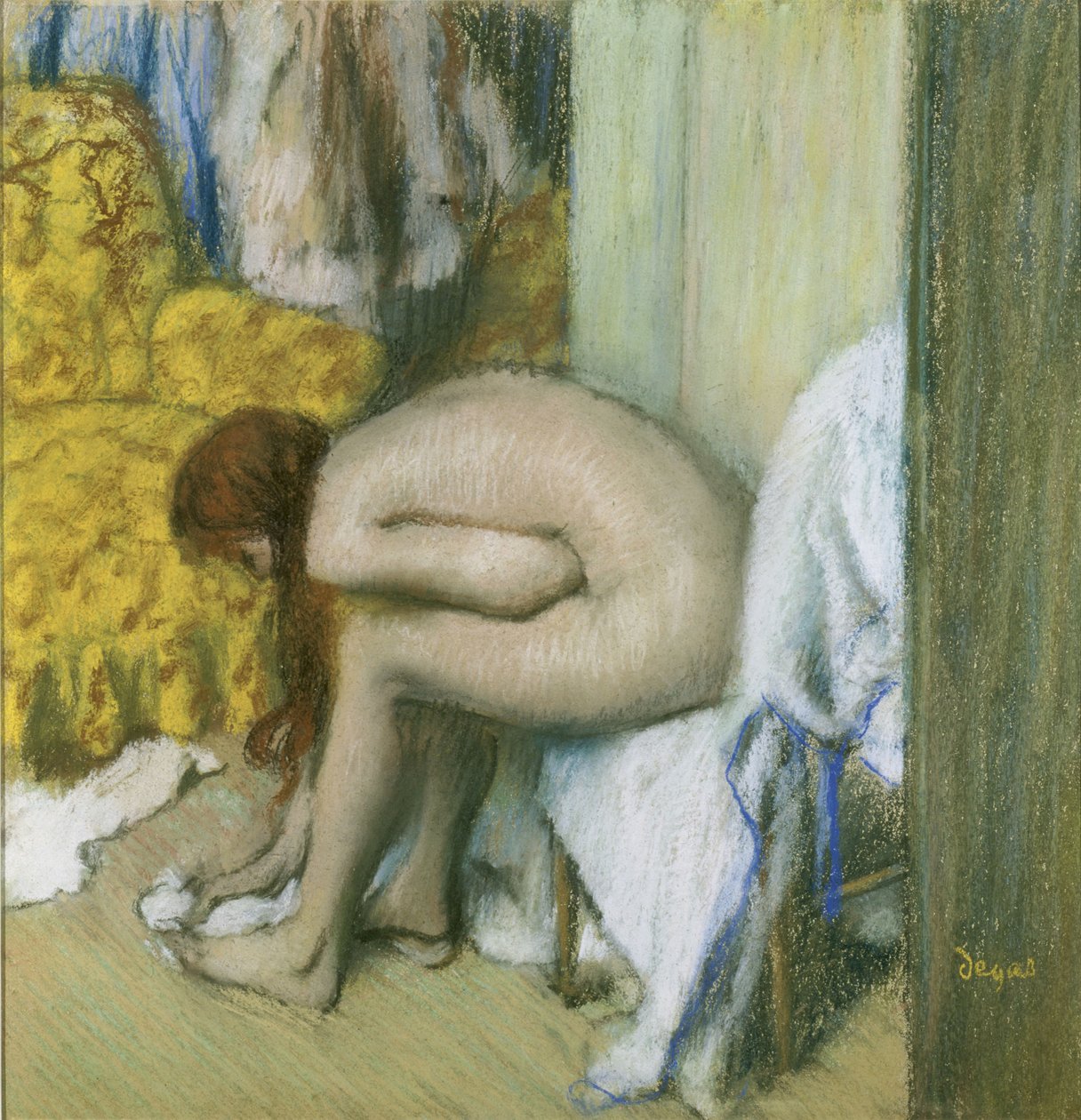 A fürdő után alkotó: Edgar Degas