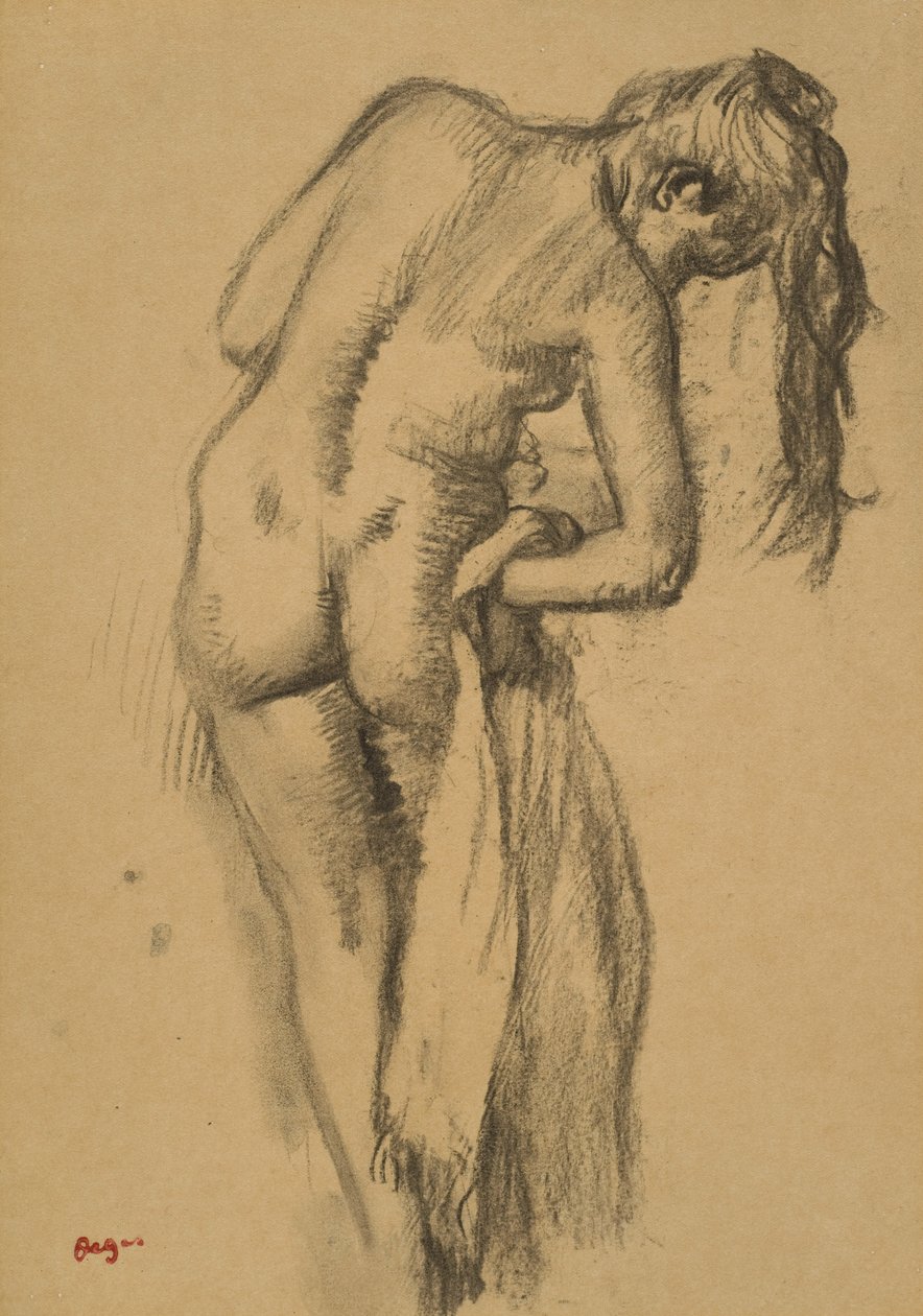 A fürdő után, 1891-92 körül alkotó: Edgar Degas