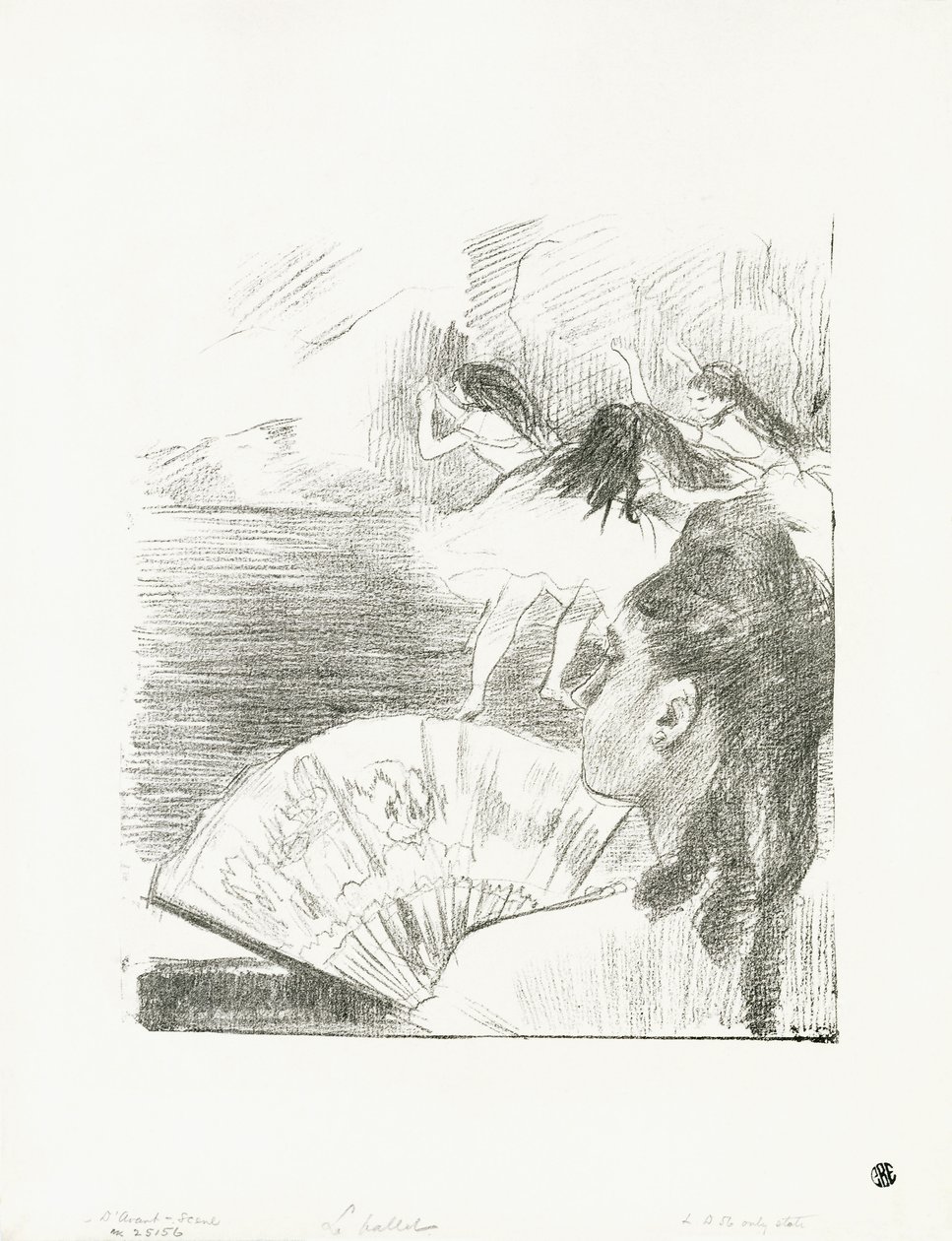 A színházban – Nő legyezővel, 1878-80 körül alkotó: Edgar Degas