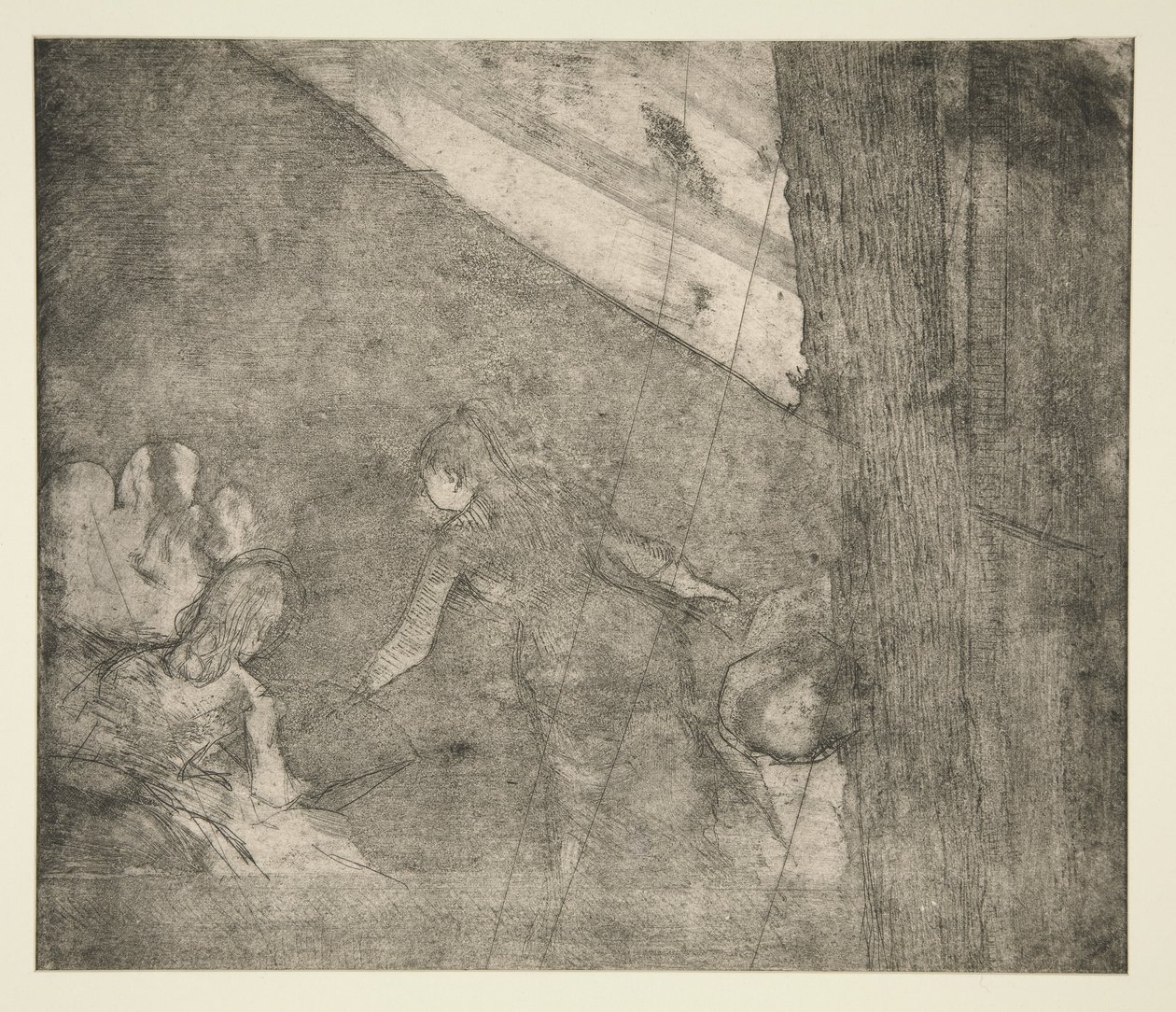 A Ambassadeurnél, 1877 körül (rézkarc, akvatinta és szárazhús) alkotó: Edgar Degas