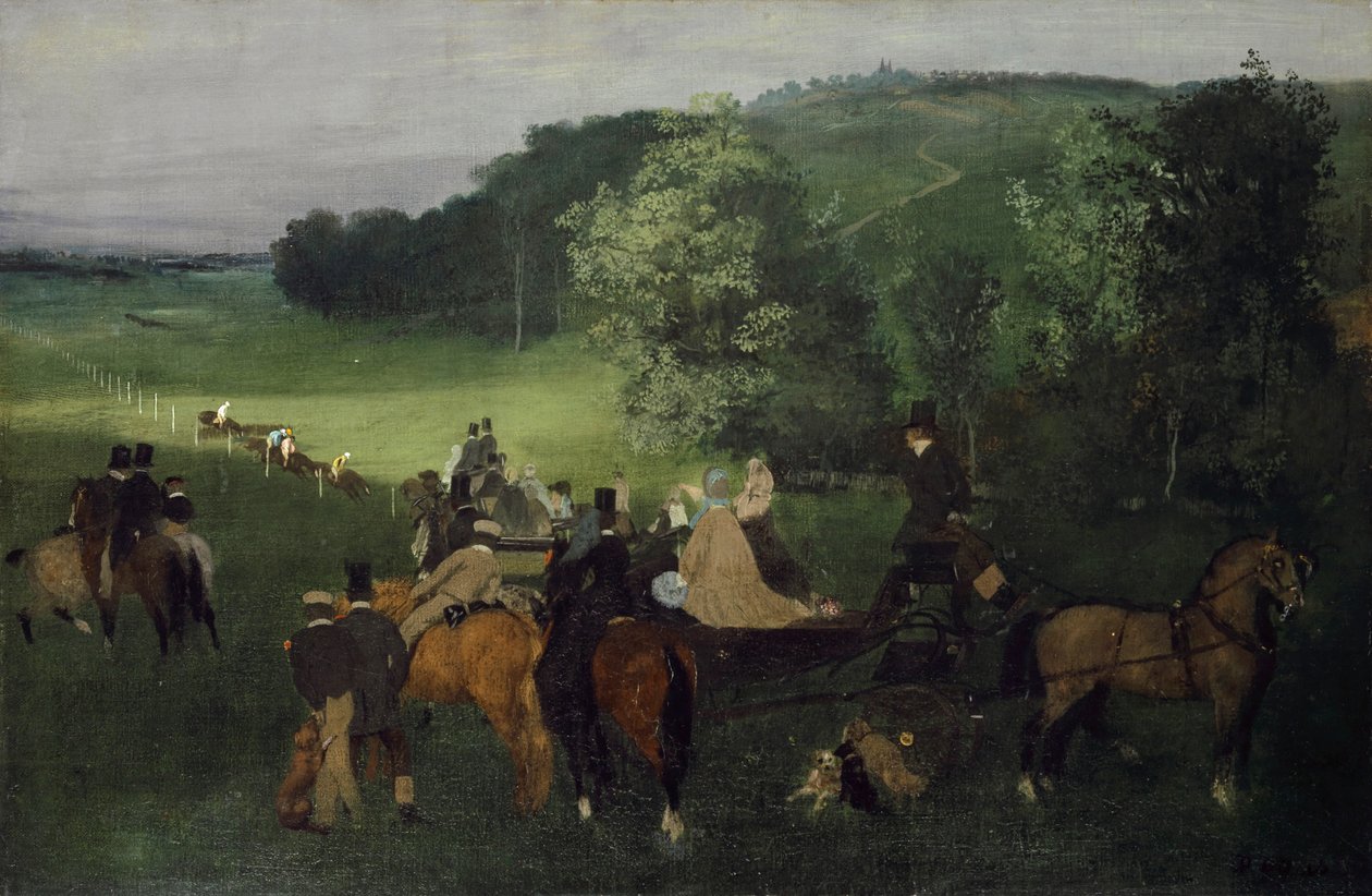 A versenypályán (The Races), 1861-62 körül alkotó: Edgar Degas