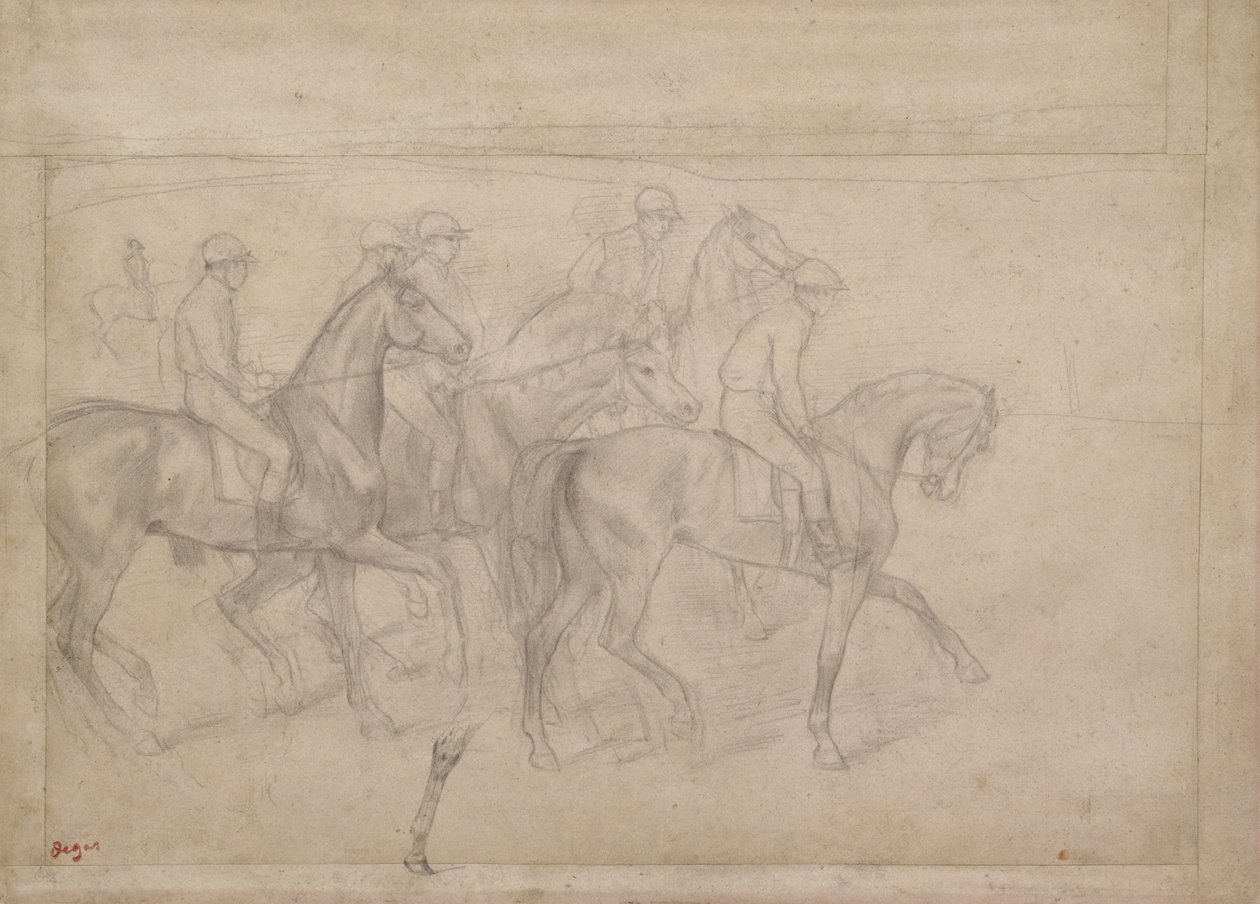 A Versenyeken, 1860-62 körül alkotó: Edgar Degas