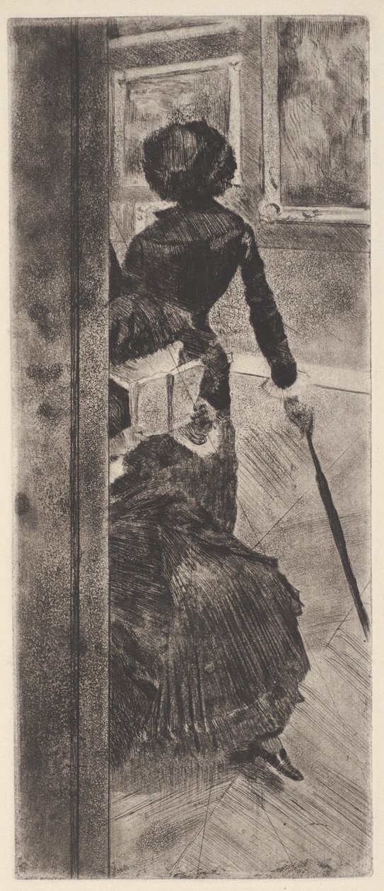 A Louvre-ban: Festmény (Mary Cassatt) (rézkarc és akvatinta) alkotó: Edgar Degas