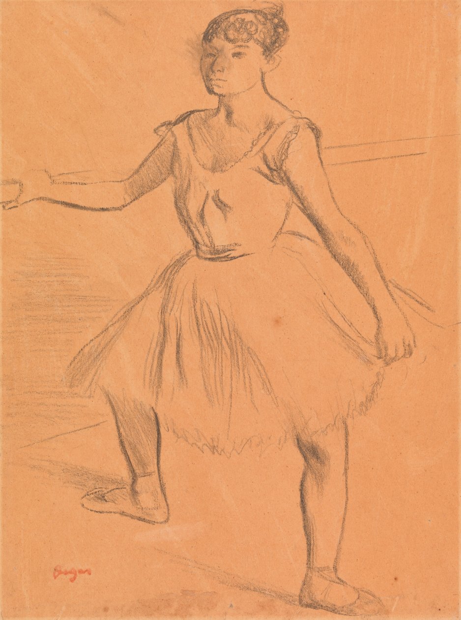 Balerina egy bárban áll alkotó: Edgar Degas