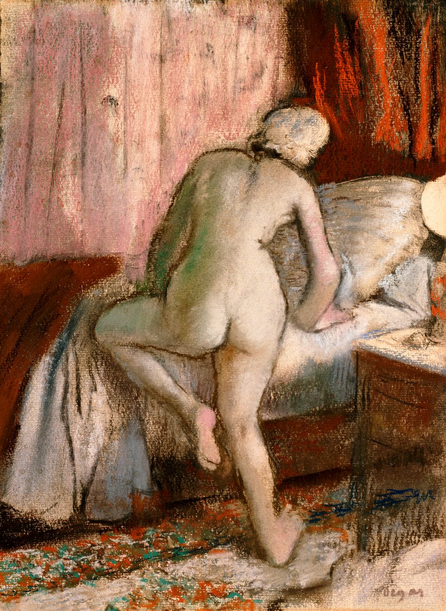 Lefekvés, 1883 körül alkotó: Edgar Degas