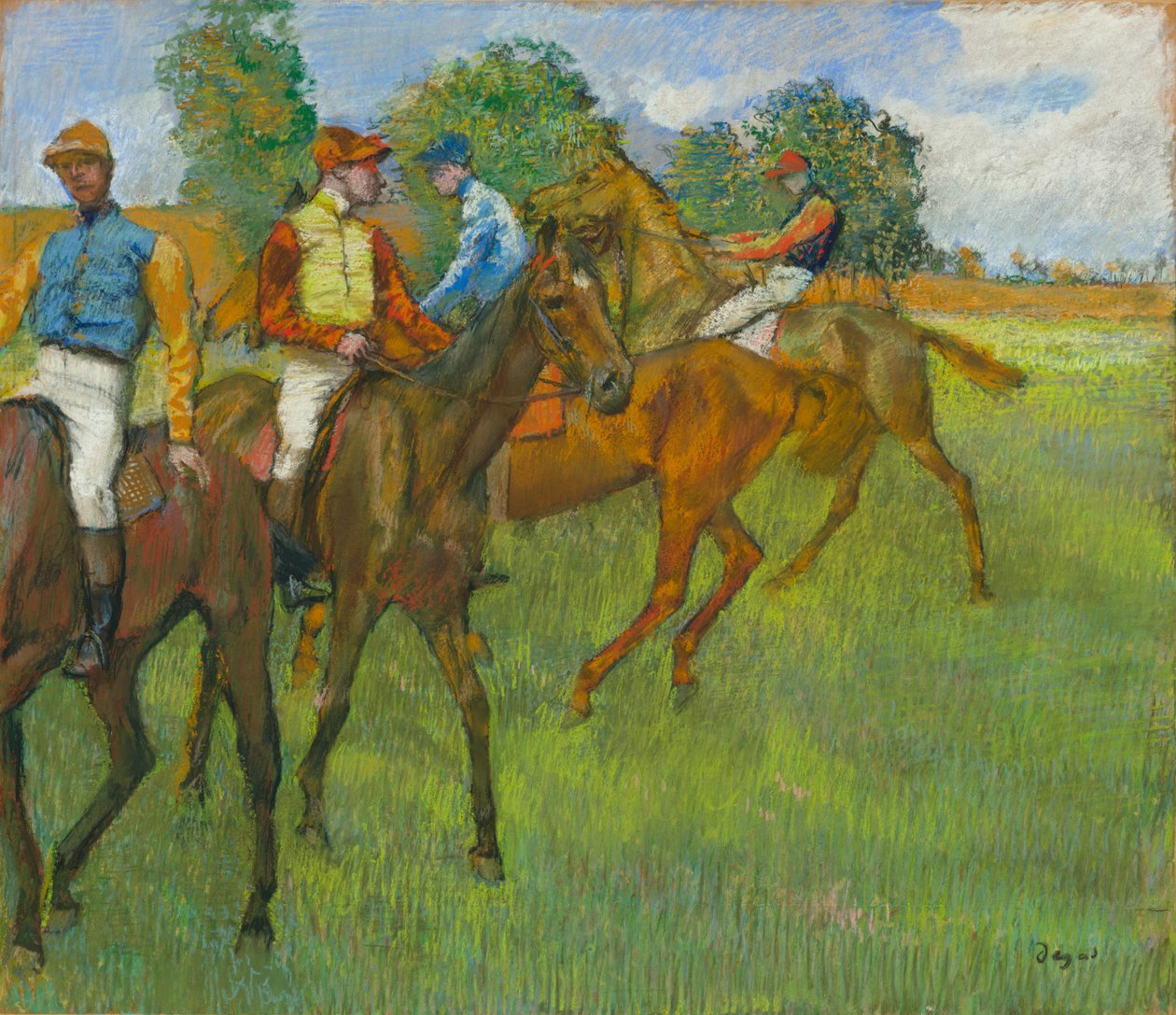 A Verseny előtt c. 1887-1889. alkotó: Edgar Degas