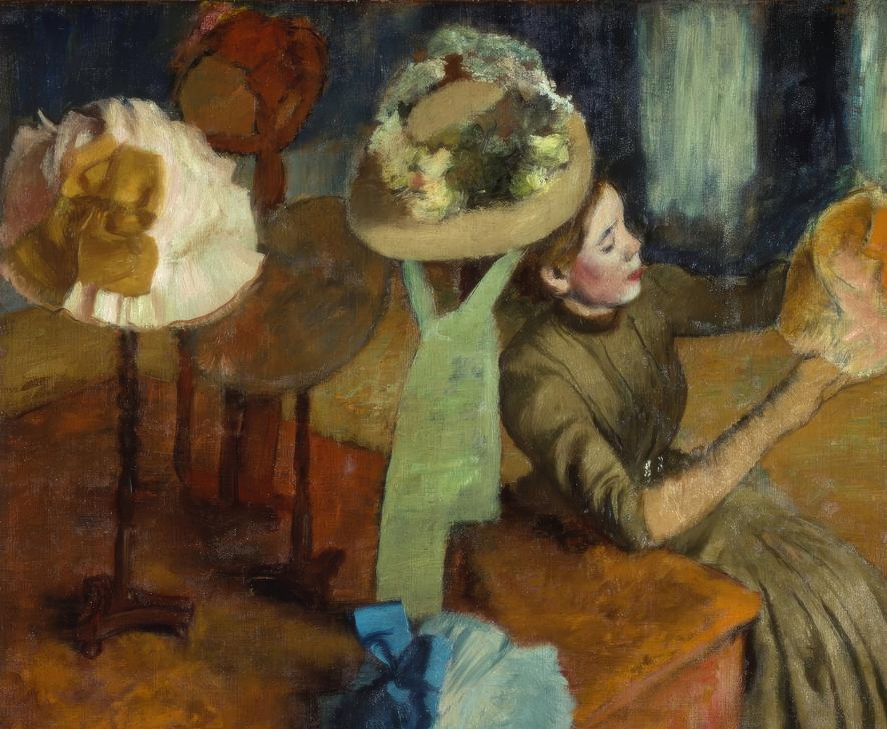 A kalapkészítőnél alkotó: Edgar Degas