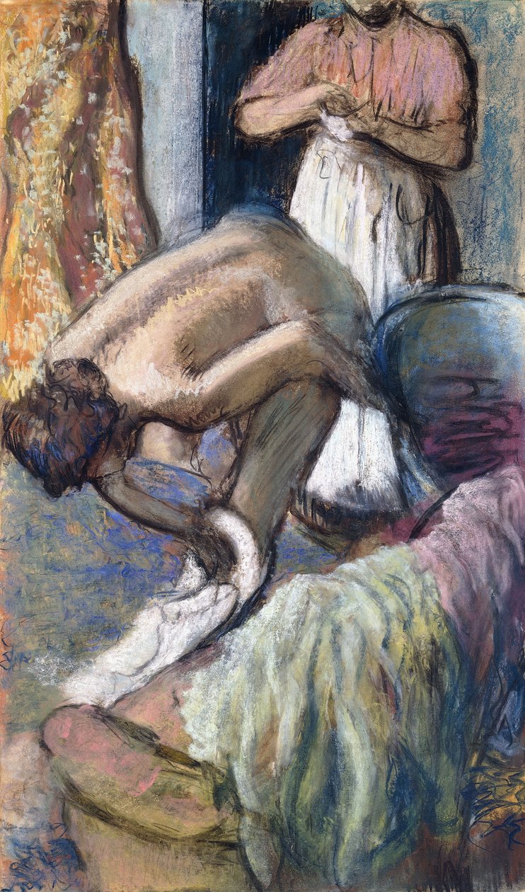 Reggeli a fürdő után alkotó: Edgar Degas