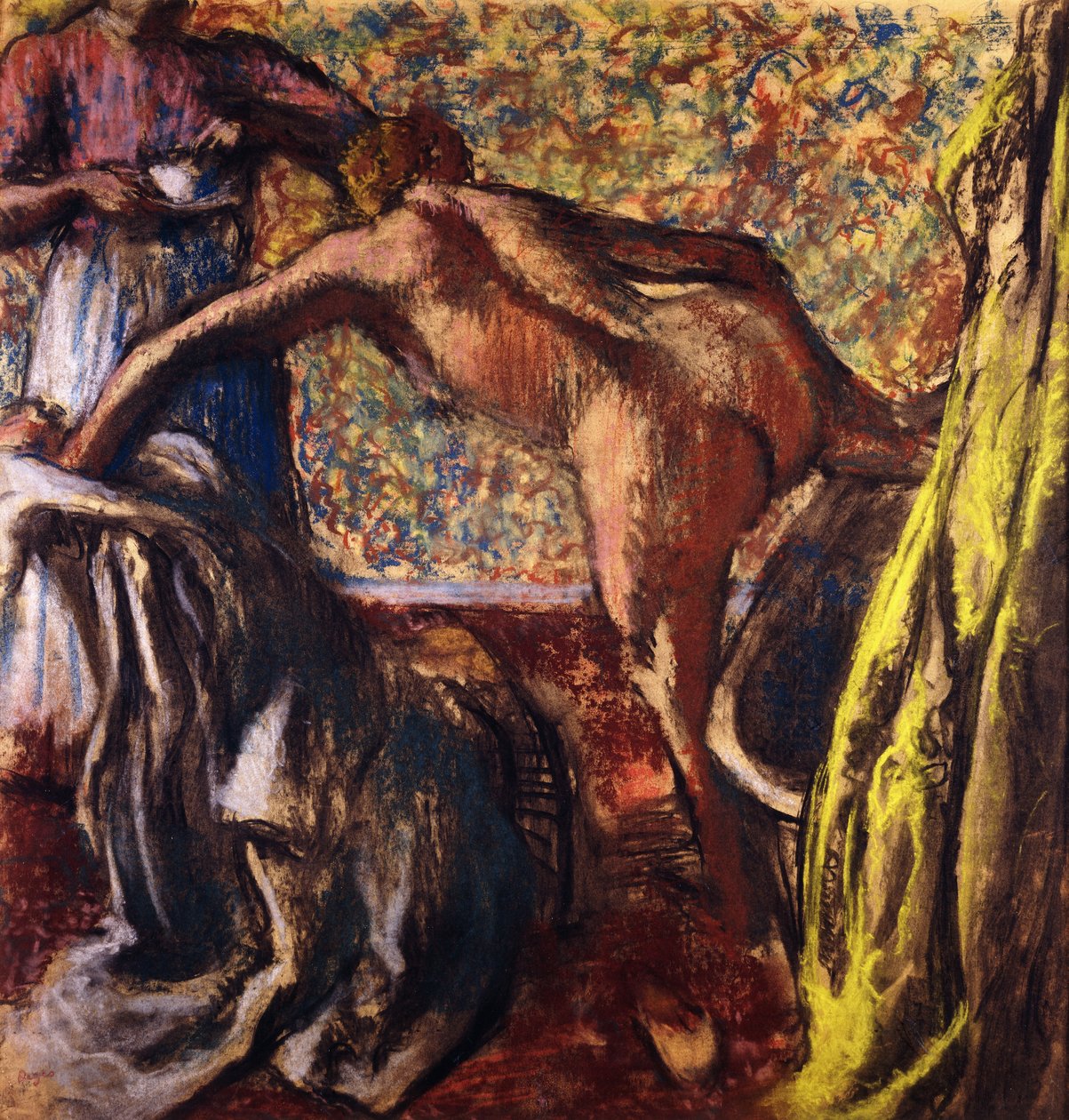 Reggeli a fürdő után; A reggeli a fürdő után, 1895-98 körül alkotó: Edgar Degas