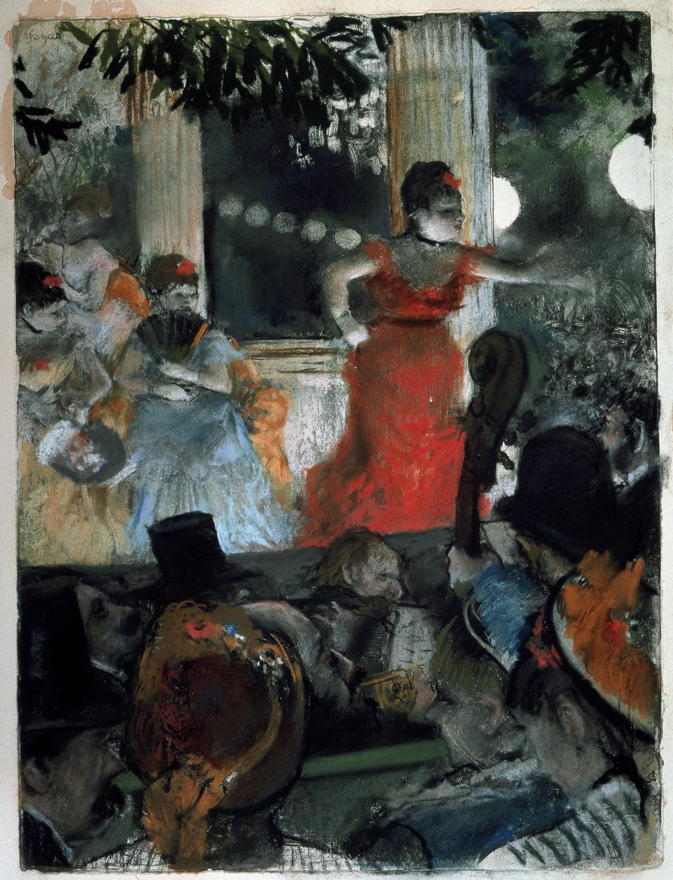 Kávézókoncert a Les Ambassadeurs-ben Edgar Degas (1834-1917) festménye 1877 Méret: 37x27 cm Lyon, Szépművészeti Múzeum alkotó: Edgar Degas