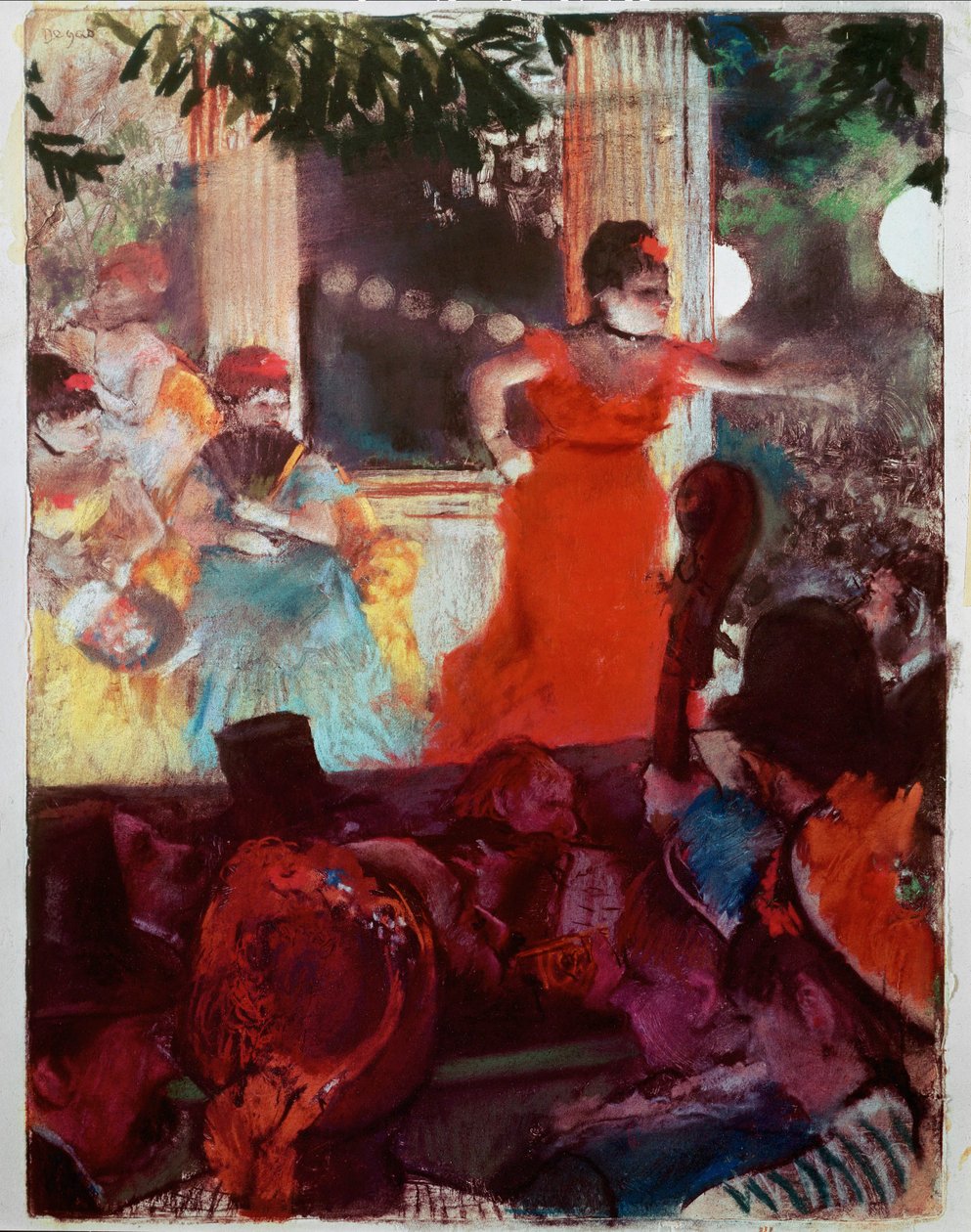 Cafe Concert aux Ambassadeurs (olaj, vászon) alkotó: Edgar Degas