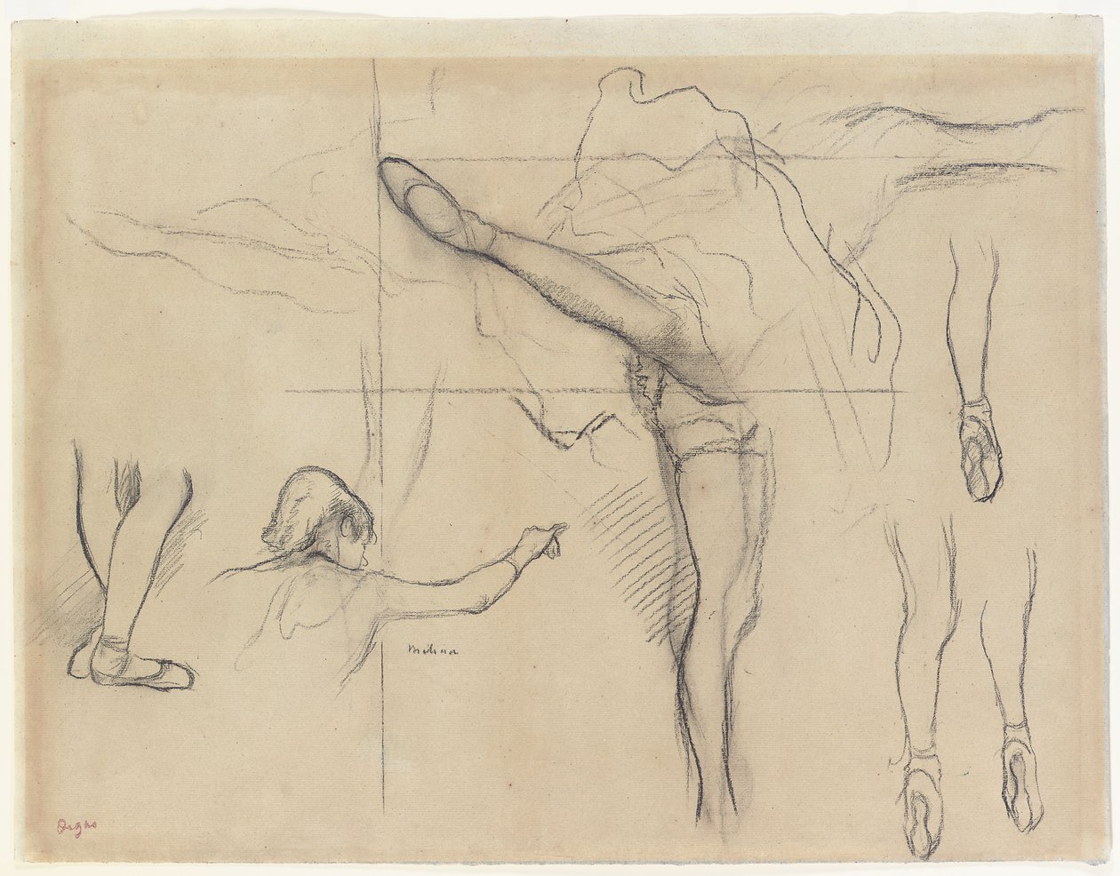 Táncos - hat vázlat alkotó: Edgar Degas