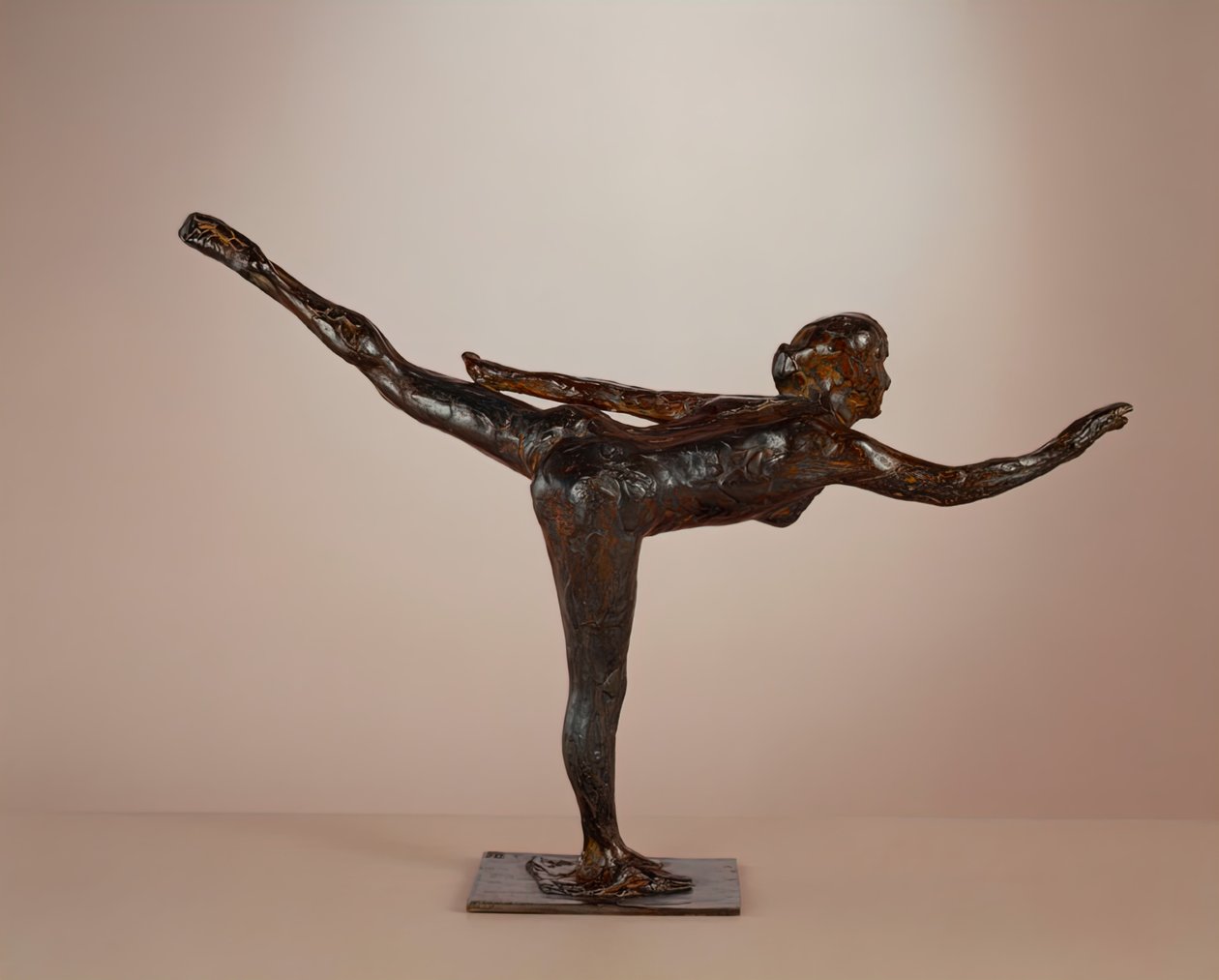 Táncos: Arabesque a jobb lábon, a bal kar a vonalban, c. 1877-1885cast c. 1919-1931. alkotó: Edgar Degas