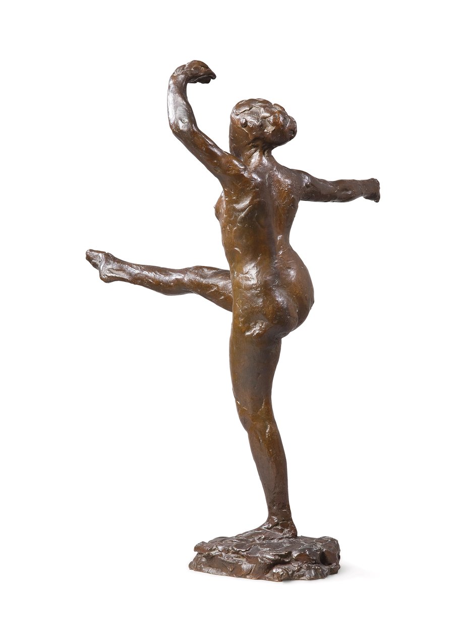 Táncos, negyedik pozíció elöl, bal lábon, harmadik tanulmány alkotó: Edgar Degas