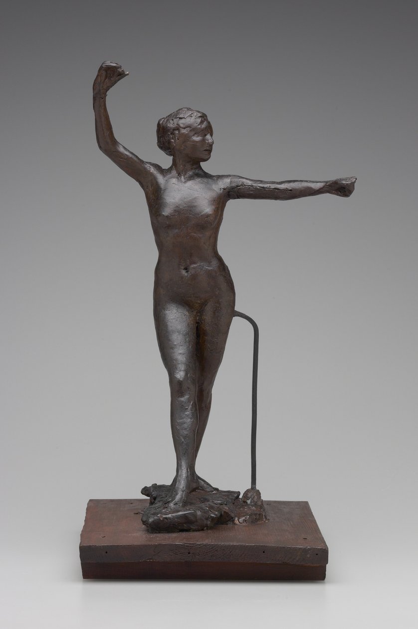 Táncos táncra kész jobb lábbal előre, 1882-95 (viasz és vegyes technika) alkotó: Edgar Degas