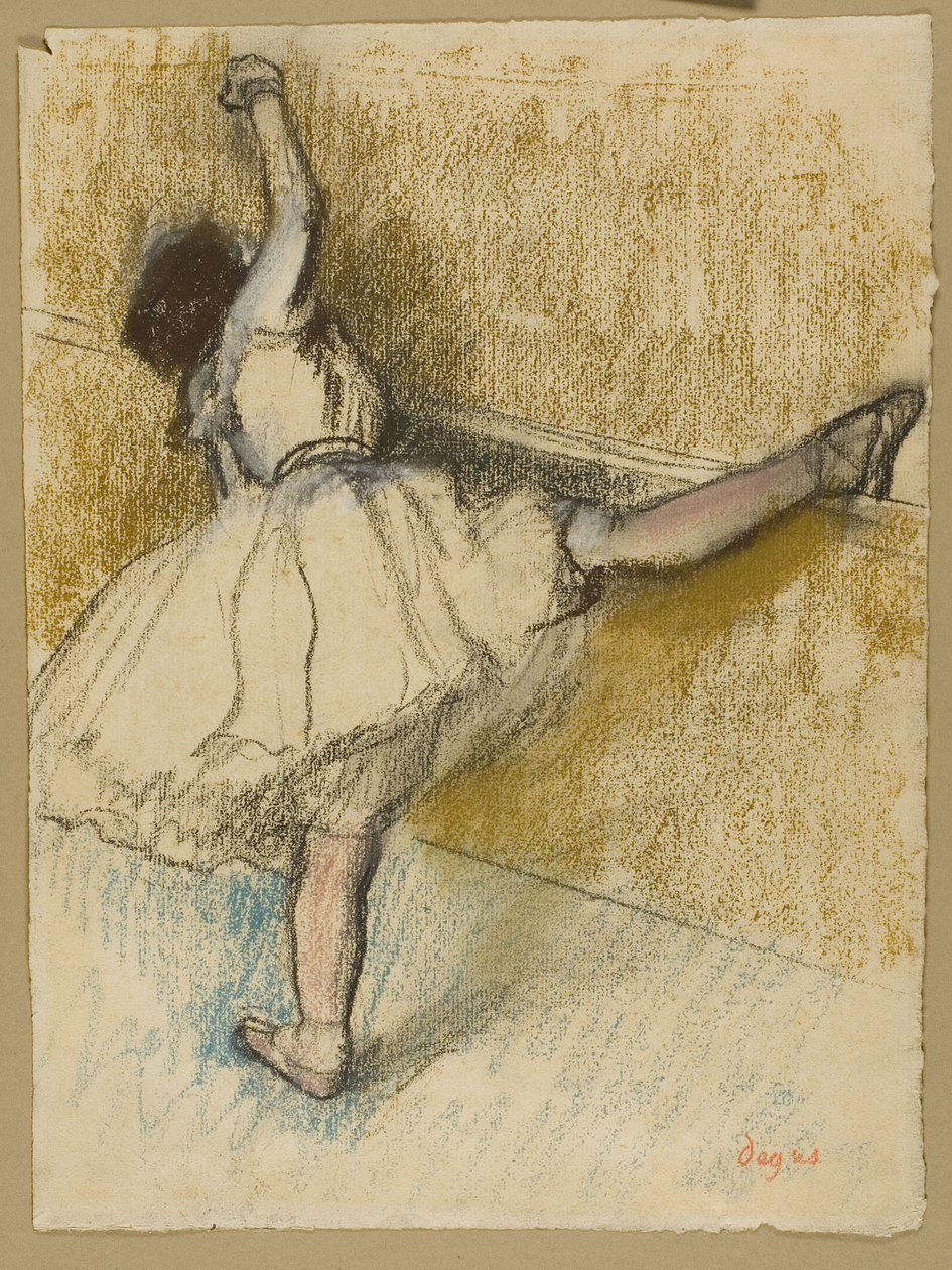 Táncos nyújtás a bárban alkotó: Edgar Degas