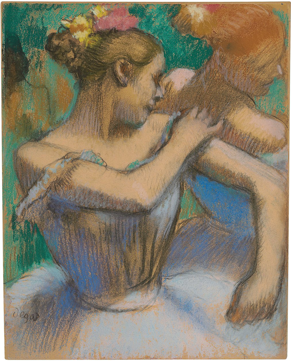 Táncosnő igazgatja a vállát, 1896-99 körül alkotó: Edgar Degas
