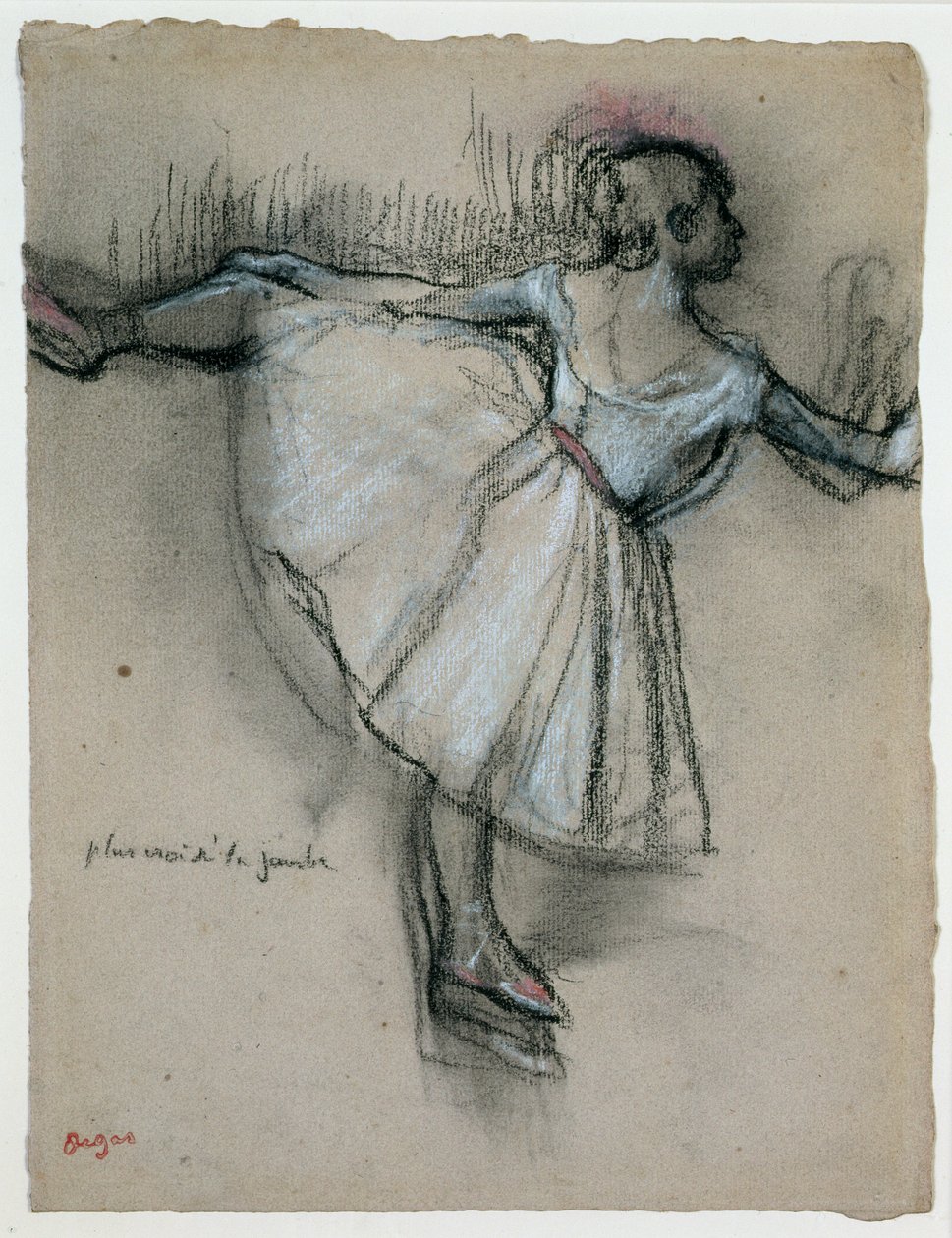 Táncos a bárban, 1885 körül (faszén pasztellel és fehér krétával a papíron) alkotó: Edgar Degas
