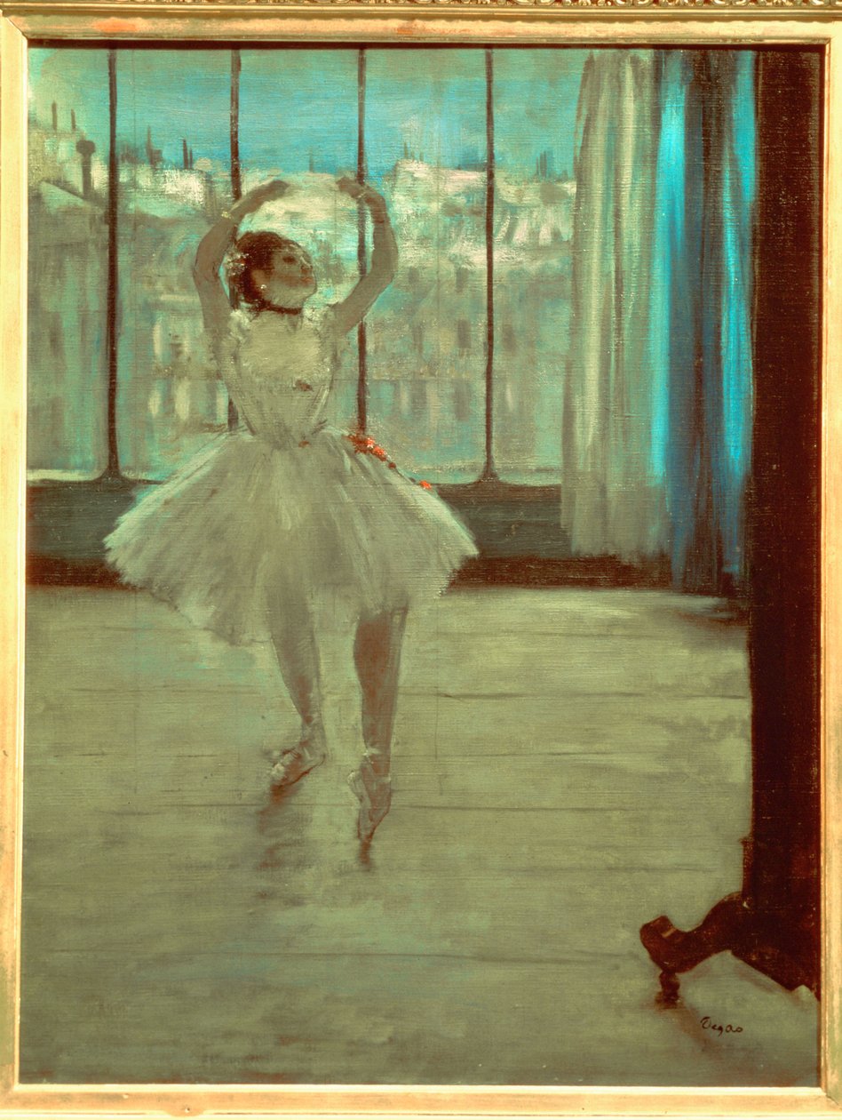 Táncosnő egy ablak előtt alkotó: Edgar Degas