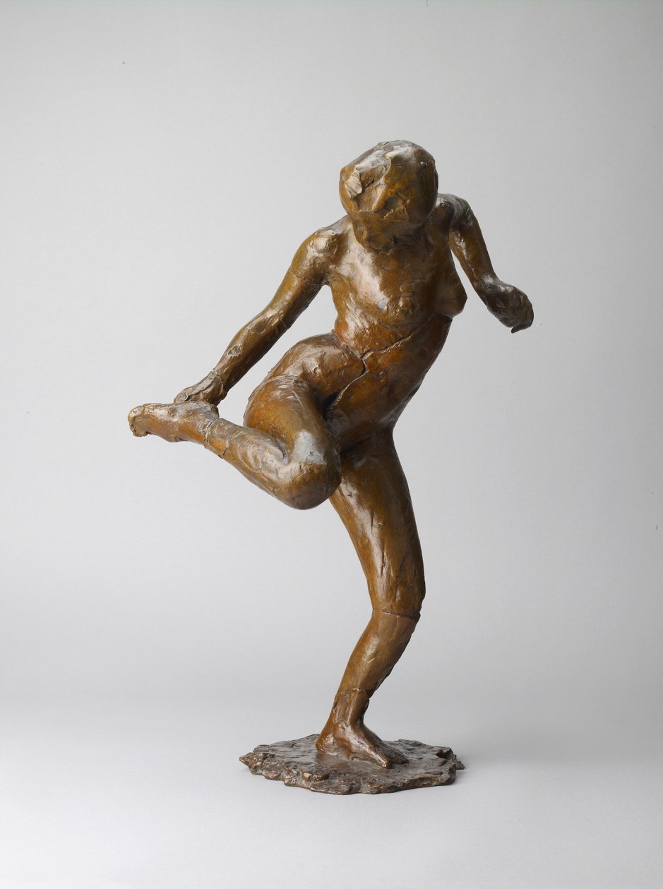 Táncosnő a jobb lábfejét nézi, 1882-1895 alkotó: Edgar Degas
