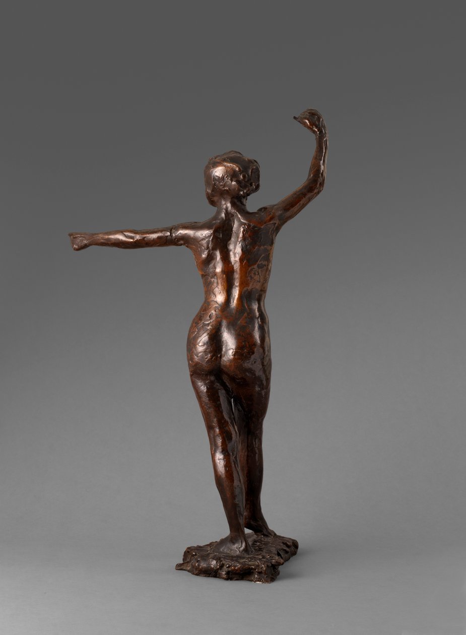 Táncos táncra kész, jobb láb előre, Felkészülés a táncra, jobb láb előre, 1895-1901 alkotó: Edgar Degas